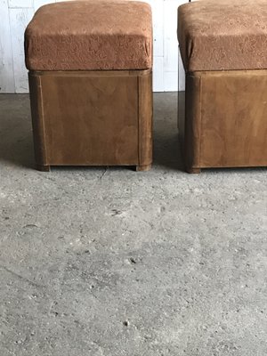 Faux 2024 suede ottoman
