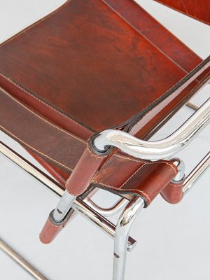 Leather And Metal Wassily Chair By Marcel Breuer For Knoll