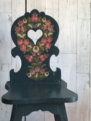 Hand painted wooden chairs deals