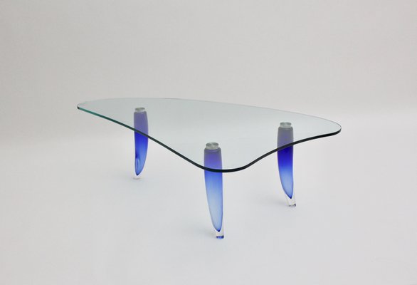 Antique blue glass coffee table deals