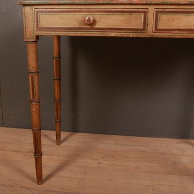 Antique Faux Bamboo Pine Desk For Sale At Pamono