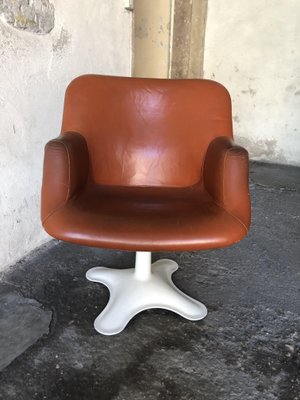 Leather Swivel Dining Chairs By Yrjo Kukkapuro For Haimi 1960s Set Of 4 Leather Swivel Dining Chairs By Yrjo Kukkapuro For Haimi 1960s Set Of 4