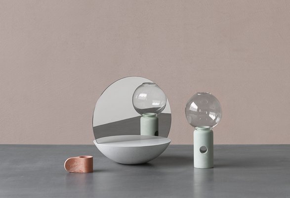Concrete D30 Double Sided Mirror By Valerio Ciampicacigli For Forma E Cemento For Sale At Pamono