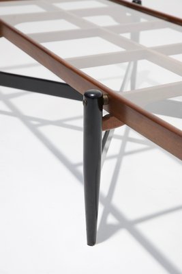 small mid century glass coffee table