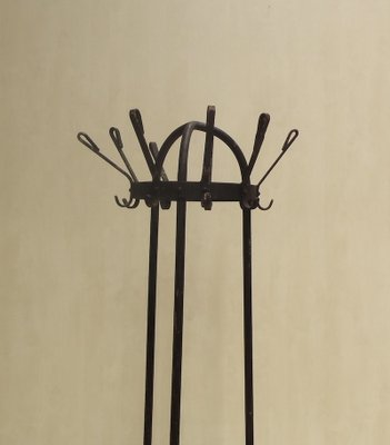 French Country Cast Iron Valet Coat Hanger Hook Antique Design