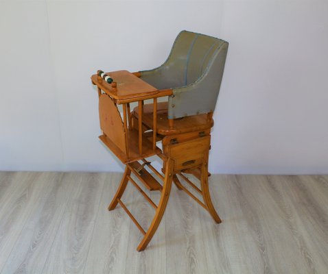 Transforming Children S Rocking Chair Or Highchair From Kibofa 1950s