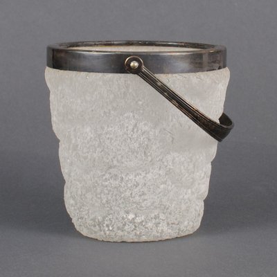 Deutscher Eiskübel aus Milchglas & versilbertem Griff von WMF, 1930er bei Pamono kaufen