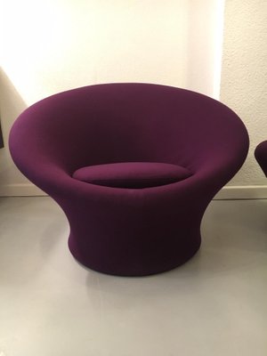 Purple Mushroom Lounge Chair Ottoman By Pierre Paulin For Artifort 1960s Purple Mushroom Lounge Chair Ottoman By Pierre Paulin For Artifort 1960s
