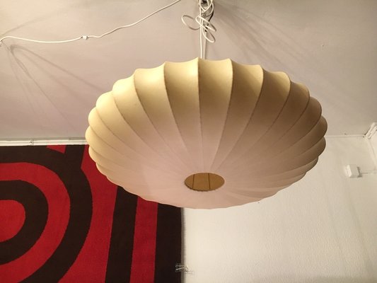 Vintage Cocoon Flying Saucer Pendant Lamp By Castiglioni Brothers