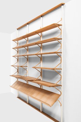 Scandinavian Modern Birch And Steel, Scandinavian Wood Shelves