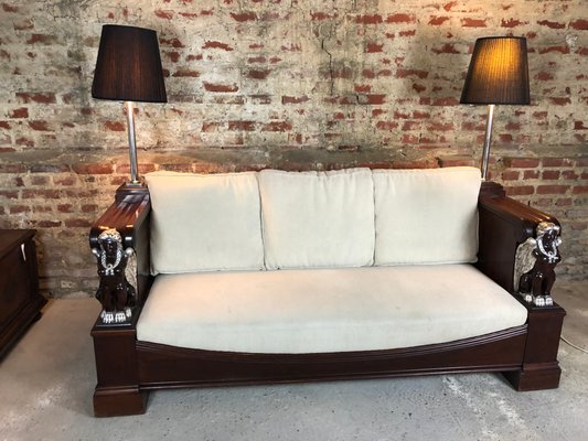 Empire Style Mahogany Sofa For At Pamono Empire Style Mahogany Sofa For At