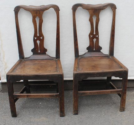Antique Oak Side Chairs Set Of 2 For Sale At Pamono