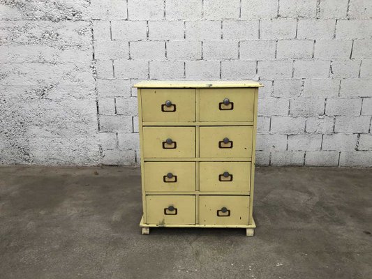 Mid Century French Pine 8 Drawer Cabinet 1950s For Sale At Pamono