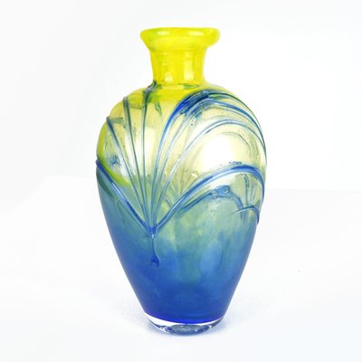 Vintage Czechoslovak Colored Glass Vase By Jiri Suhajek For