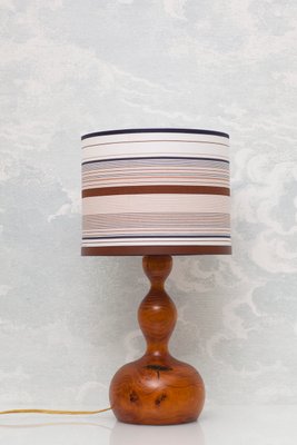 mid century wood table lamp