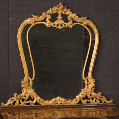 Vintage Italian Walnut Dresser With Mirror 1950s For Sale At Pamono