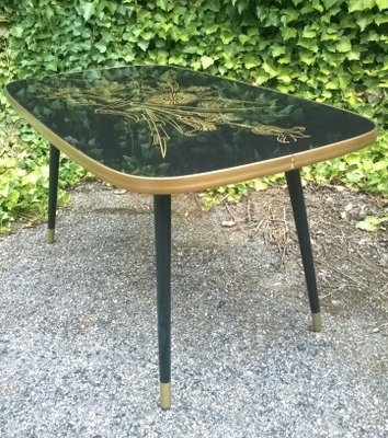 French Compressed Wood And Etched Gl Coffee Table 1960s French Compressed Wood And Etched Gl Coffee Table 1960s