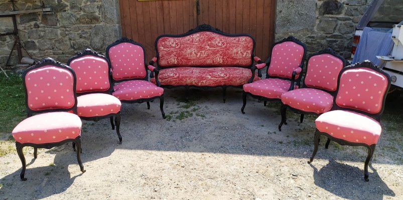 Antique Rococo Style Living Room Set