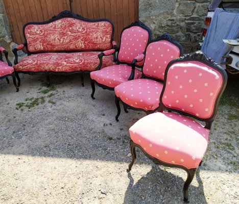 Antique Rococo Style Living Room Set