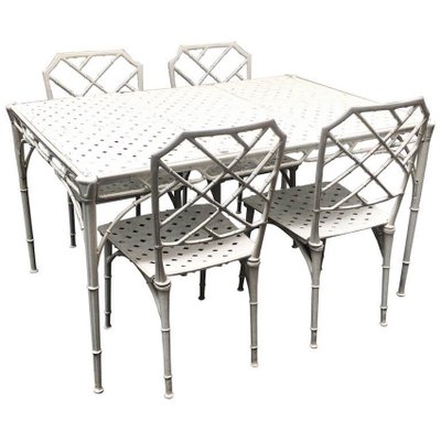 Aluminum Garden Table And Chairs Set From Brown Jordan 1960s For