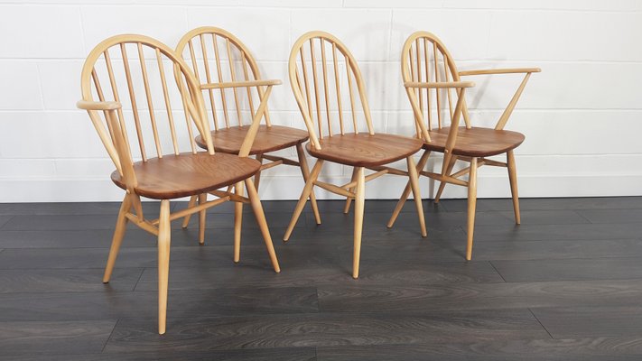 Vintage Windsor Chairs By Lucian Ercolani For Ercol 1960s Set Of