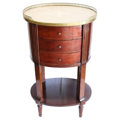 Antique Mahogany Gilded Bronze Side Table With Marble Top 1880s Antique Mahogany Gilded Bronze Side
