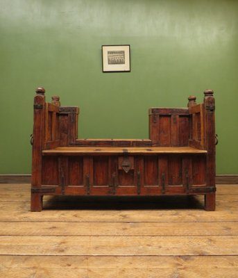 Antique Rustic Rosewood And Teak Bench For Sale At Pamono