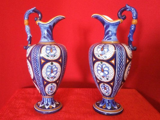 Antique Italian Ceramic Vases Set Of 2 For Sale At Pamono
