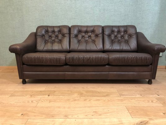Vintage German Cow Leather Sofa Bed 1970s For At Pamono Vintage German Cow Leather Sofa Bed