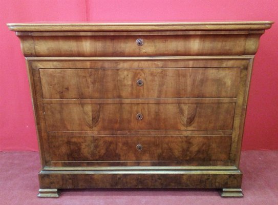 Antique French Walnut Veneered Dresser For Sale At Pamono