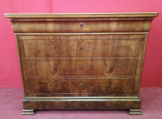 Antique French Walnut Veneered Dresser For Sale At Pamono