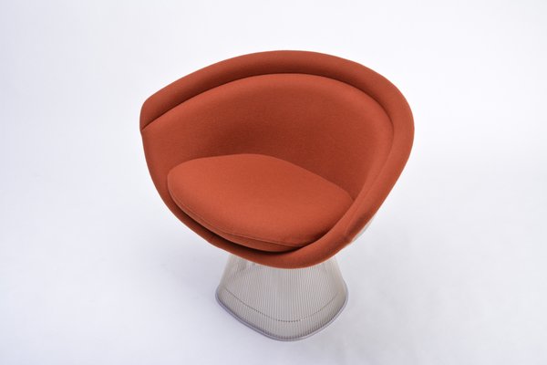 Nickel And Steel Lounge Chair By Warren Platner For Knoll