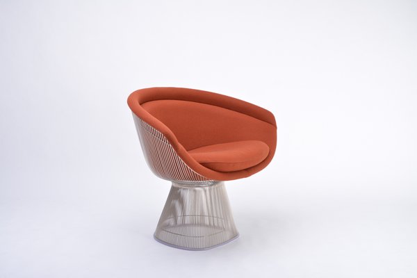 Nickel And Steel Lounge Chair By Warren Platner For Knoll
