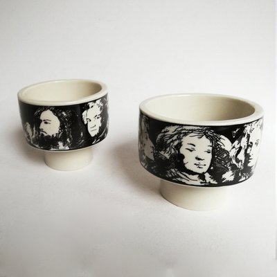 Tazas italianas vintage de porcelana de Pietro Anigoni. Juego de 2 en venta  en Pamono