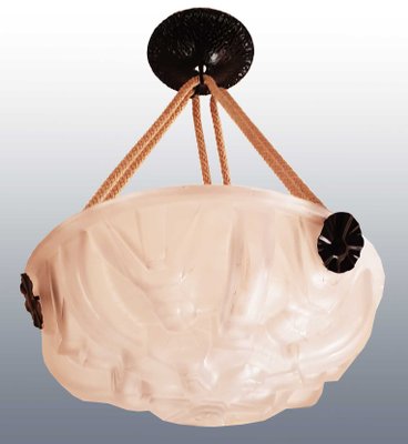 Art Deco French Ceiling Light By Muller Freres 1920s