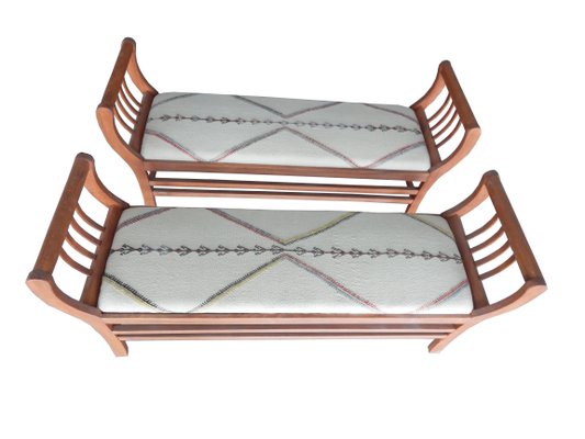 Kilim Upholstered Benches From Vintage Pillow Store Contemporary