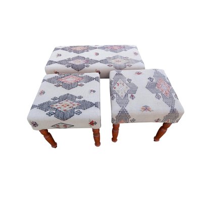 Turkish Kilim Benches From Vintage Pillow Store Contemporary Set