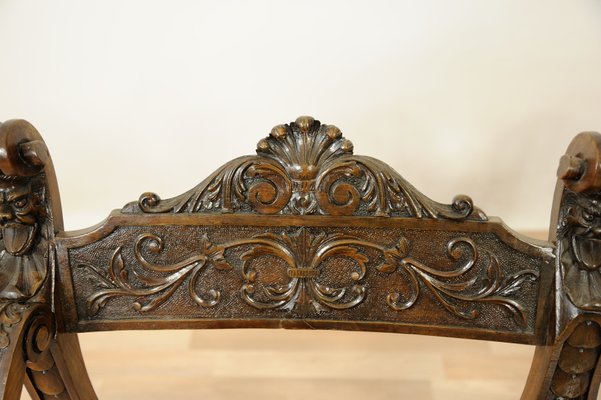 Antique Neo Renaissance 2 Seater Sofa Bench