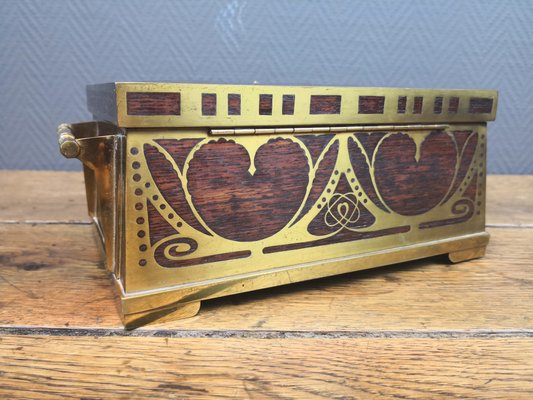 German Art Nouveau Rosewood Box for Erhard & Söhne for sale