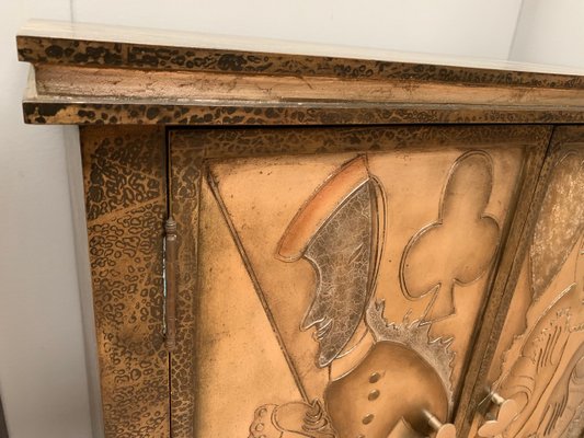 Art Deco Style Lacquered Cupboard From Lam Lee Group 1980s For Sale At Pamono