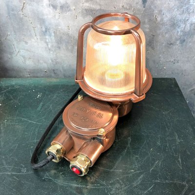 industrial copper table lamp