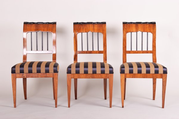 Antique Biedermeier Walnut Dining Chairs Set Of 3 En Vente Sur Pamono Antique Biedermeier Walnut Dining