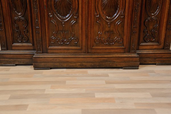 Antique Italian Walnut And Veneer Cabinet For Sale At Pamono