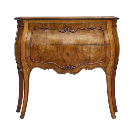 Meuble Style Rococo Antique En Noyer Italie - 