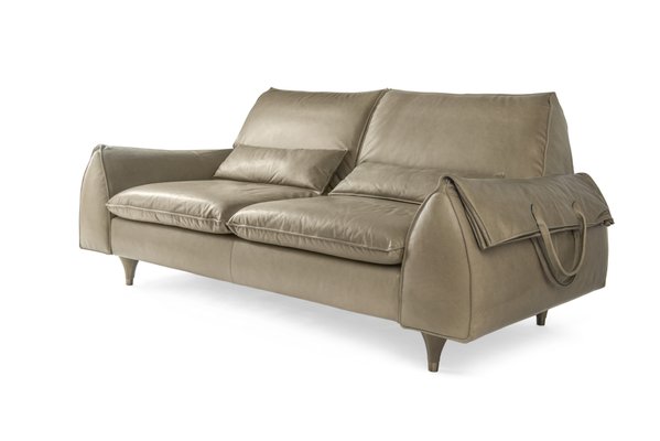 Eve Bag Sofa in Dove Grey Leather from VGnewtrend