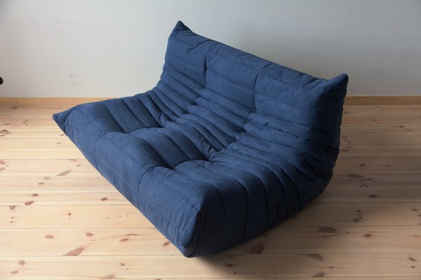 blue microfiber chair