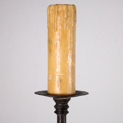 Antique Iron Floor Standing Candle Holder