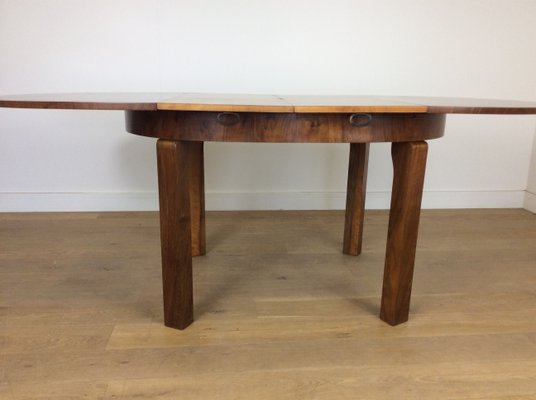 Art Deco Extendable Dining Table 6 Chairs By Jindřich Halabala For Up Závody 1930s Art Deco Extendable Dining Table 6 Chairs By Jindřich Halabala For Up Závody 1930s