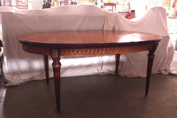 Louis Xvi Style Rosewood Marquetry, Louis Dining Table And 4 Chairs