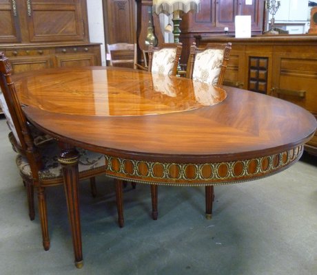 Louis Xvi Style Rosewood Marquetry, Louis Dining Table And 4 Chairs